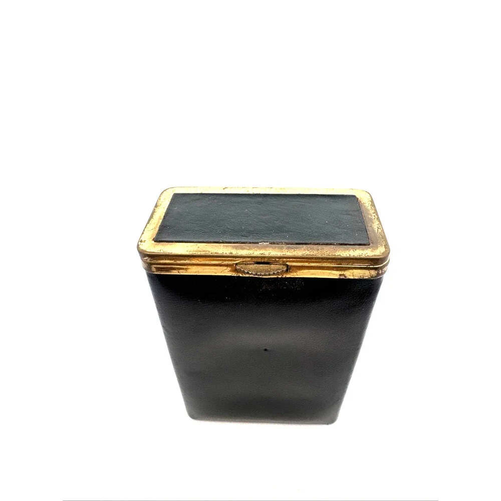 princess gardner leather cigarette case Vintage Art Deco Style Studded Brown cigarette cases Lot 2 Black